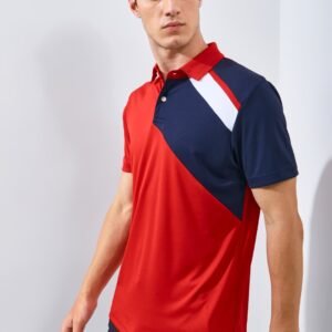 Jack Nicklaus Decker Premium Color Block Polo Red Dune