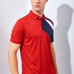 Jack Nicklaus Decker Premium Color Block Polo Red Dune