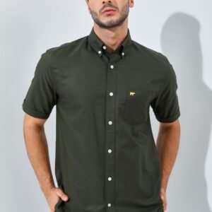 Jack Nicklaus Diamo Kemeja Pria Slim Fit Olive