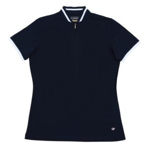 Jack Nicklaus Diana Ladies Premium Solid Zip Polo Classic Navy