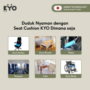 KYO Knot Your Ordinary Luca Airmate Seat Cushion / Bantal Duduk / Alas Duduk / Alas Kursi