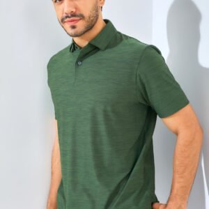 Jack Nicklaus Catania Premium Tonal Two Color Solid Polo Deep OLive