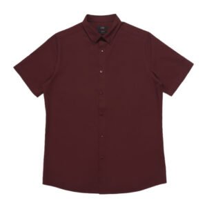 Jobb Elton Kemeja Pria Lengan Pendek Slim Fit Wine