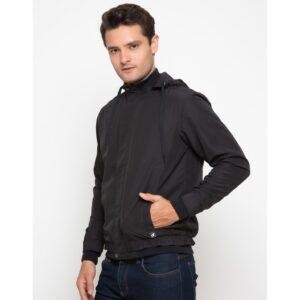 d&f Jaket pria parka - Parasut Hitam