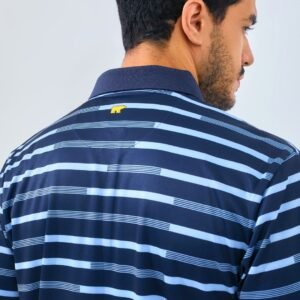 Jack Nicklaus Gangi Premium Regatta Stripe Polo Classic Navy