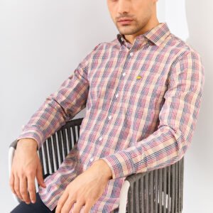 Jack Nicklaus Fraser Knightsbridge Large Check Long Sleeve Red Flex