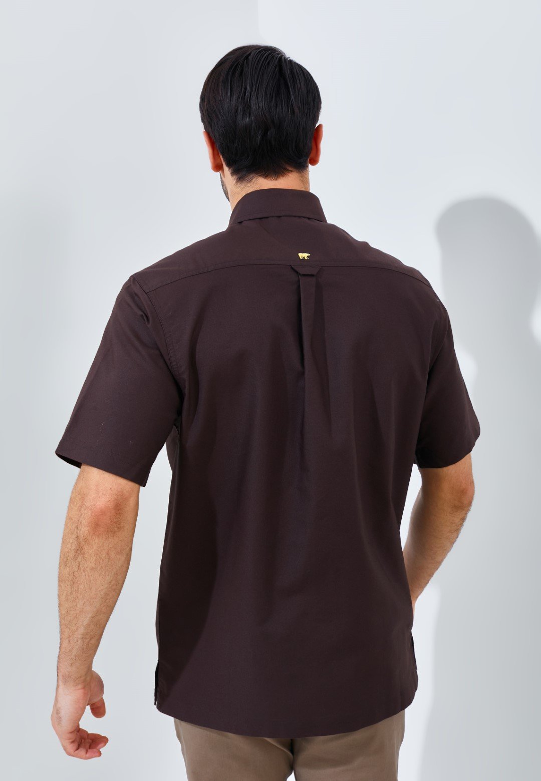 Jack Nicklaus Frederick Kemeja Pria Lengan Pendek Regular Fit Dark Brown - Image 4