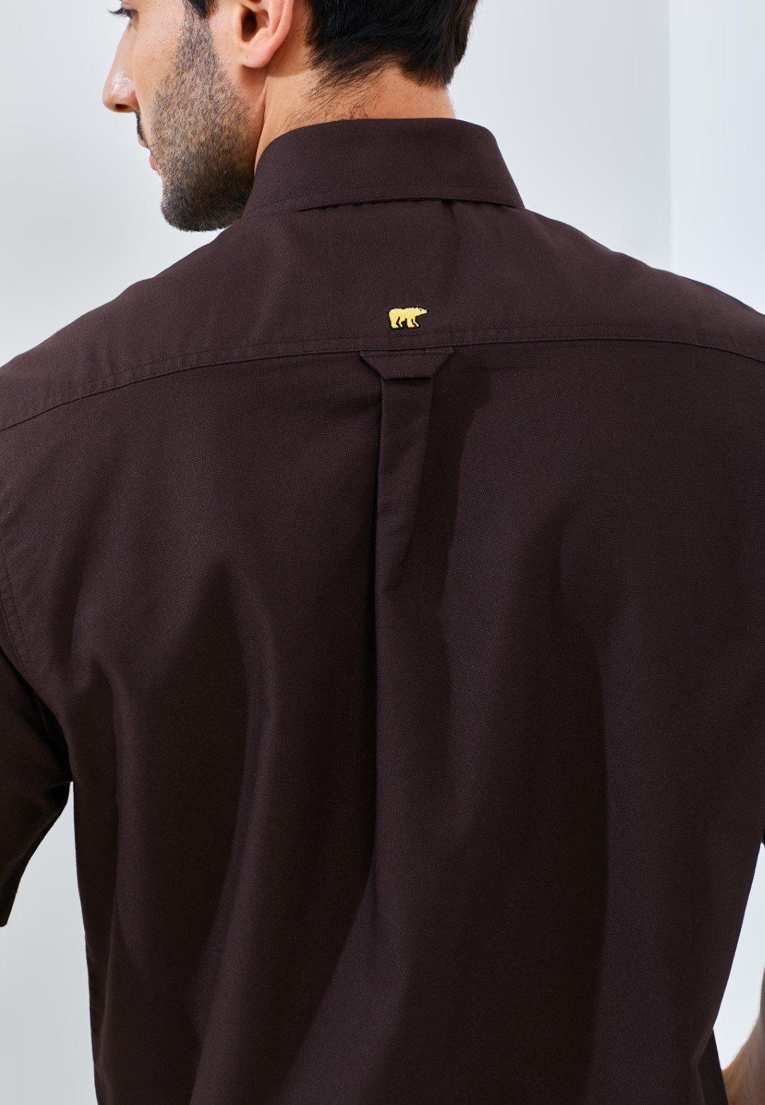 Jack Nicklaus Frederick Kemeja Pria Lengan Pendek Regular Fit Dark Brown - Image 5