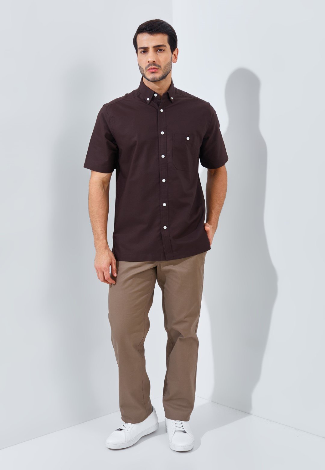 Jack Nicklaus Frederick Kemeja Pria Lengan Pendek Regular Fit Dark Brown - Image 6