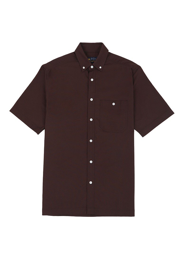 Jack Nicklaus Frederick Kemeja Pria Lengan Pendek Regular Fit Dark Brown - Image 7