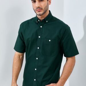 Jack Nicklaus Frederick Kemeja Pria Lengan Pendek Regular Fit Dark Green
