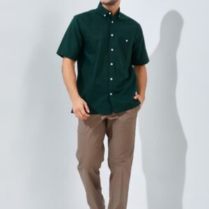 Jack Nicklaus Frederick Kemeja Pria Lengan Pendek Regular Fit Dark Green