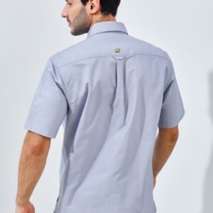 Jack Nicklaus Frederick Kemeja Pria Lengan Pendek Regular Fit Light Grey