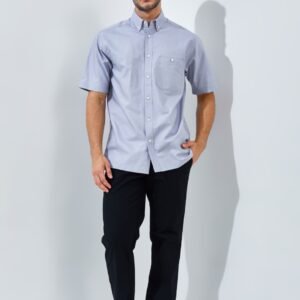 Jack Nicklaus Frederick Kemeja Pria Lengan Pendek Regular Fit Light Grey