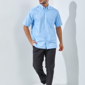 Jack Nicklaus Frederick Kemeja Pria Lengan Pendek Regular Fit Light Blue