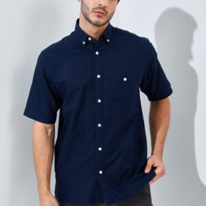 Jack Nicklaus Frederick Kemeja Pria Lengan Pendek Regular Fit Navy