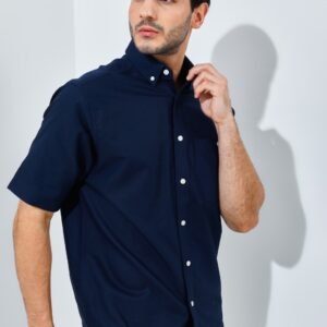 Jack Nicklaus Frederick Kemeja Pria Lengan Pendek Regular Fit Navy