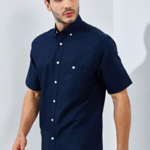 Jack Nicklaus Frederick Kemeja Pria Lengan Pendek Regular Fit Navy