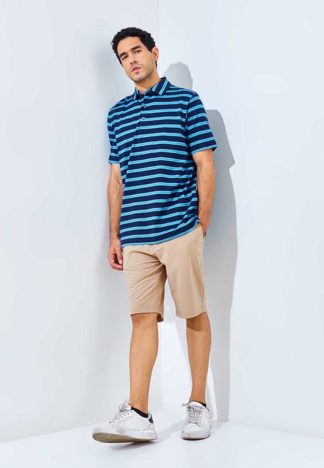 Jack Nicklaus Grosseto Premium Regiment Stripe Classic Navy - Image 6