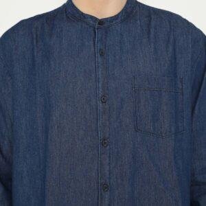 d&f kemeja pria - denim blue
