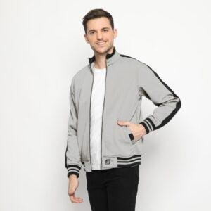 d&f CVC Jaket biker pria - Grey