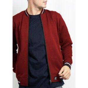 d&f CVC Jaket Bomber Pria - Maroon