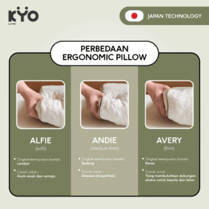 KYO Knot Your Ordinary Airmate Ergonomic Pillow / Bantal Bihun / Bantal Dewasa / Bantal Tidur / Bantal Ergonomis ( Soft , Medium dan Firm )