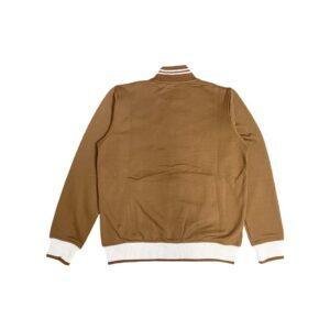 d&f CVC  Jaket Bomber cut & swen pria - Coklat cream