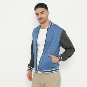 d&f Jaket Bomber pria - Dark blue abu