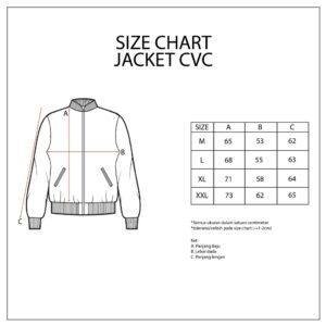 d&f CVC  Jaket Bomber Pria - Taboca list hitam