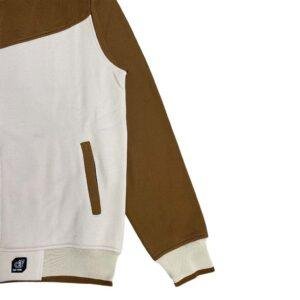 d&f CVC  Jaket Bomber cut & swen pria - Coklat cream