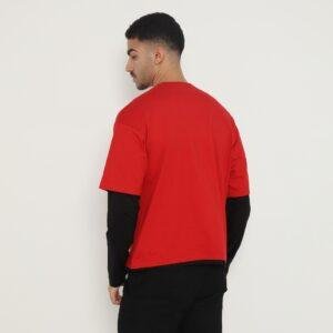 d&f Kaos Pria Double layer RHYTHM - Merah