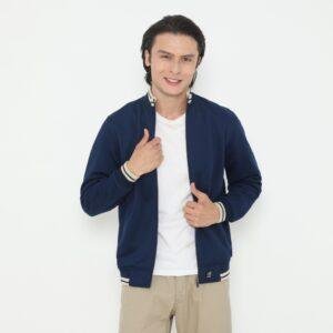d&f Jaket Biker pria - Navy