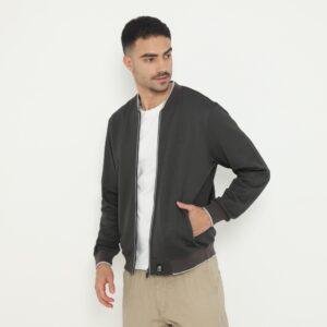 d&f Jaket Bomber pria - Abu tua list misty