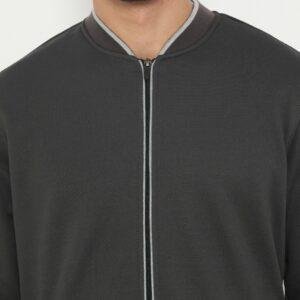 d&f Jaket Bomber pria - Abu tua list misty