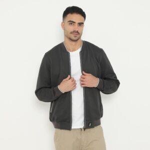 d&f Jaket Bomber pria - Abu tua list misty