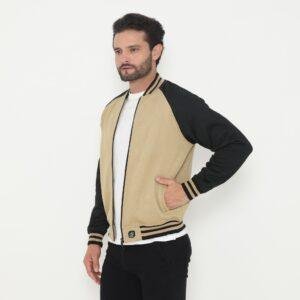 d&f Jaket Bomber pria - Khaki hitam