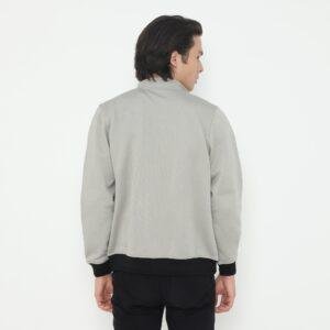 d&f Jaket Biker pria - abu muda