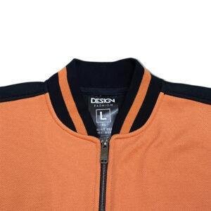 d&f Jaket Bomber Hitam Cut & Sewn Putih Orange