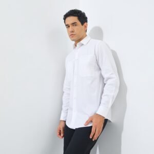 Jack Nicklaus Baron Kemeja Pria Lengan Panjang Slim Fit White