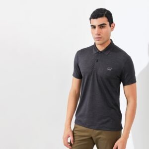 Jack Nicklaus Clever Polo Shirt Pria Slim Fit Black