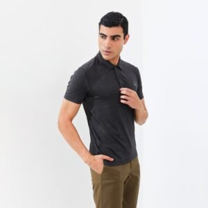 Jack Nicklaus Clever Polo Shirt Pria Slim Fit Black