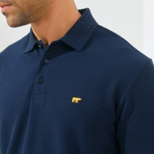 Jack Nicklaus Edgar Polo Shirt Pria Regular Fit Navy