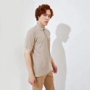 Jack Nicklaus Ernest Polo Shirt Pria Regular Fit Beige