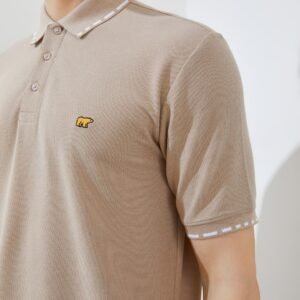 Jack Nicklaus Ernest Polo Shirt Pria Regular Fit Beige