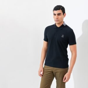 Jack Nicklaus Harvard Polo Shirt Pria Slim Fit Black