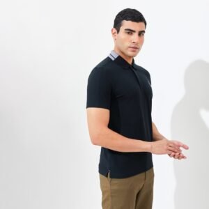 Jack Nicklaus Harvard Polo Shirt Pria Slim Fit Black