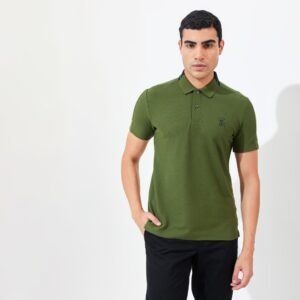 Jack Nicklaus Harvard Polo Shirt Pria Slim Fit Dark Green