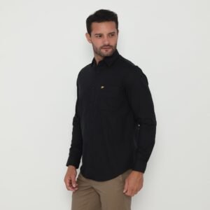 Jack Nicklaus Jett Kemeja Pria Lengan Panjang Slim Fit Black