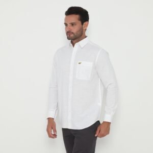 Jack Nicklaus Jett Kemeja Pria Lengan Panjang Slim Fit White